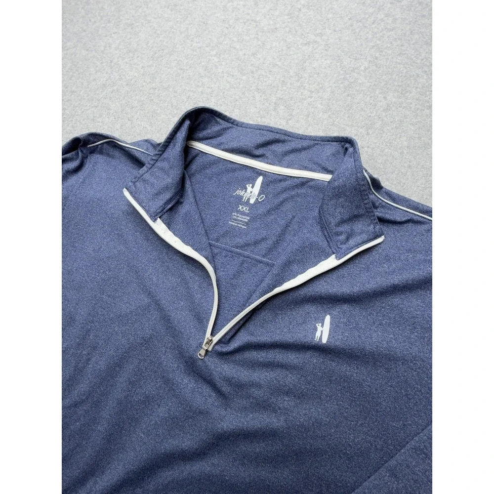 Johnnie-O Pullover Mens 2XL Blue 1/4 Zip Lightweight Stretch Golf Performance